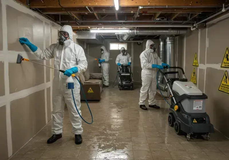 Basement Moisture Removal and Structural Drying process in Galena Park, TX